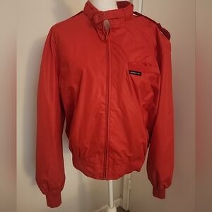 Vtg Members Only By Euro Craft Windbreaker Jacket Mens Red Zip Up Bomber Size 46